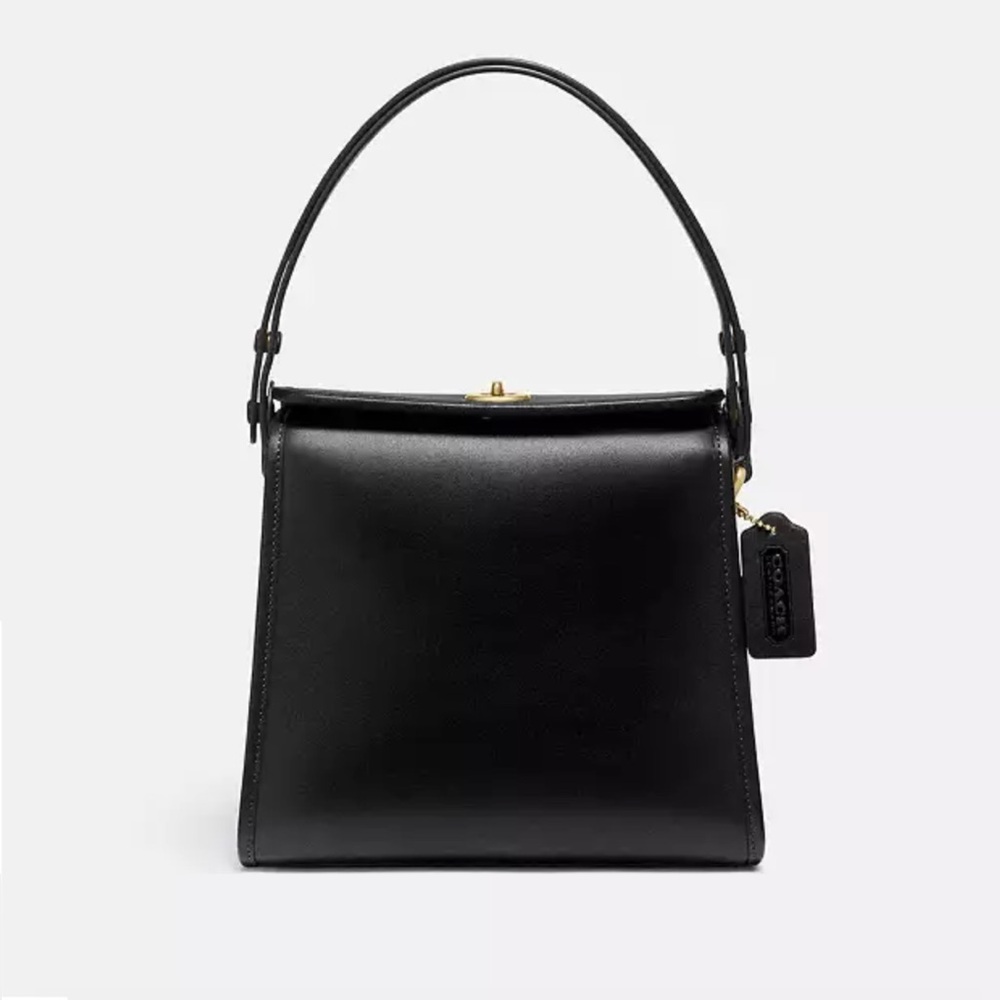 COACH Turnlock Shoulder Bag Black